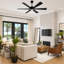Grand ventilateur de plafond moderne 60 po avec lumières DEL et télécommande-408681127-408681123