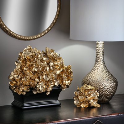 14" Metallic Hydrangea Pick Set of 6