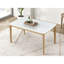 6 chaises de salle à manger au design attrayant - Chaise de table blanche et chêne, facile à assembler