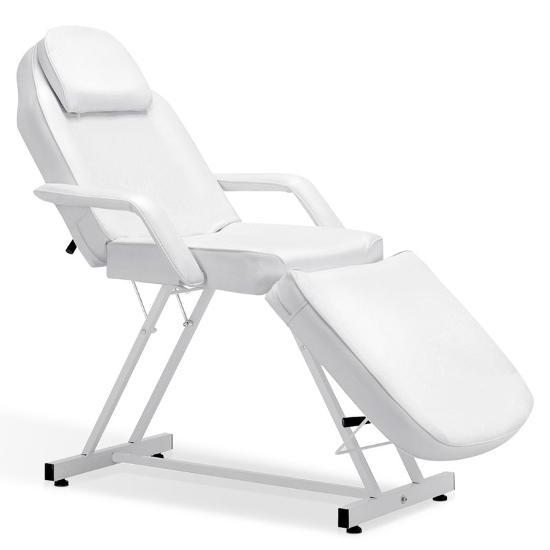 Fauteuil inclinable de massage réglable Beauty Spa, Similicuir blanc