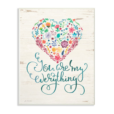 «You are My Everything Floral Heart», impression