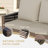 Patio Outdoor Cedar Wood Wicker 3-Seat Sofa Seating Group with Olefin Cushions, Rectangle Coffee Table-1653710046