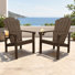 Dareona Pakkdiarie Set of 4 HDPE Stackable Adirondack Chairs with Cup Holders, All-Weather Outdoor Patio Chairs