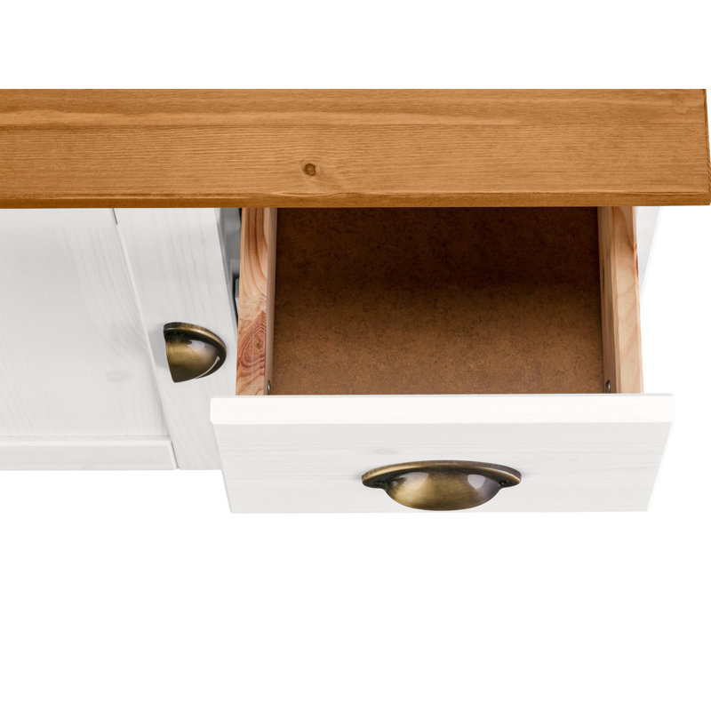Edgarton Matte Base Unit, White/Honey
