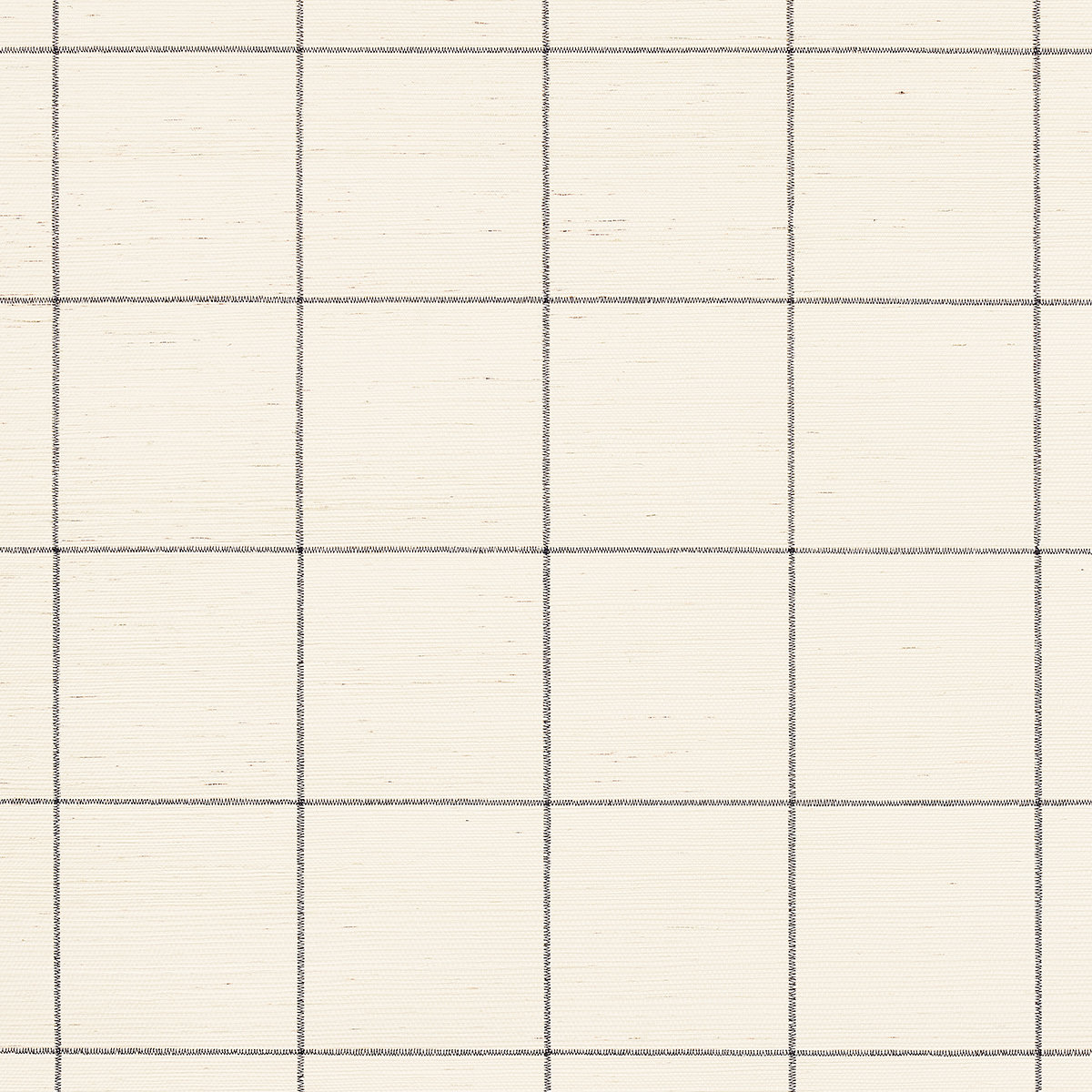 Windowpane Sisal Wallpaper Roll, Charcoal