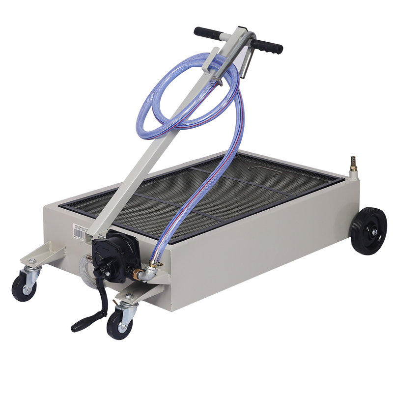 Vidange d'huile à profil bas 20 gallons avec pompe - gris