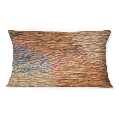 Terracotta Bliss Texture Abstract - Coussin décoratif avec peinture abstraite