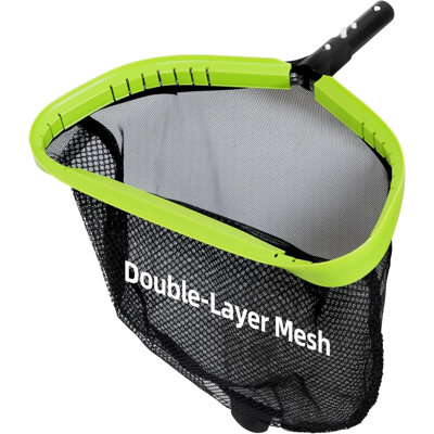 Pool Net,Professional Swimming Pool Leaf Skimmer Nets For Cleaning With Double-Layer Deep Big Bag,Heavy Duty Aluminum Frame & Handle Rake