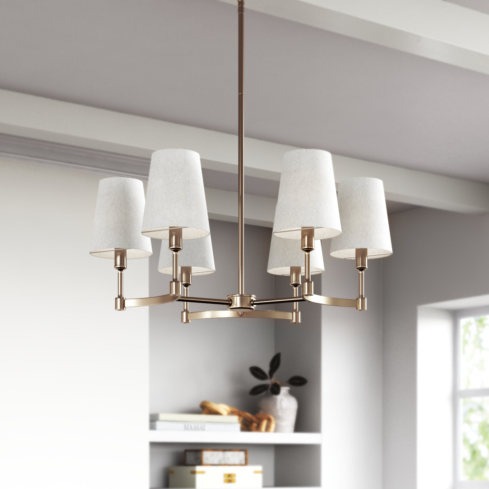 Triton 6-Light Chandelier, Brass