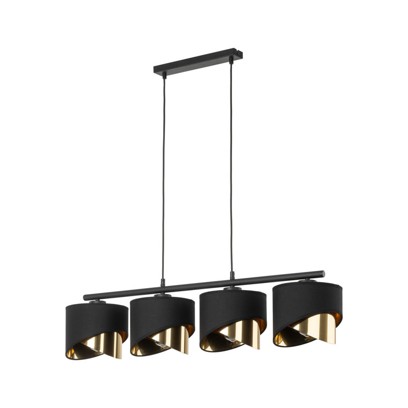 Aniqua 4 - Light Kitchen Island Pendant, Black/Gold