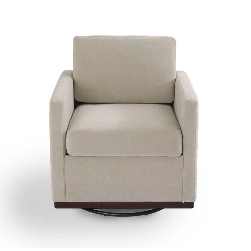 Upholstered Swivel Armchair, Sand