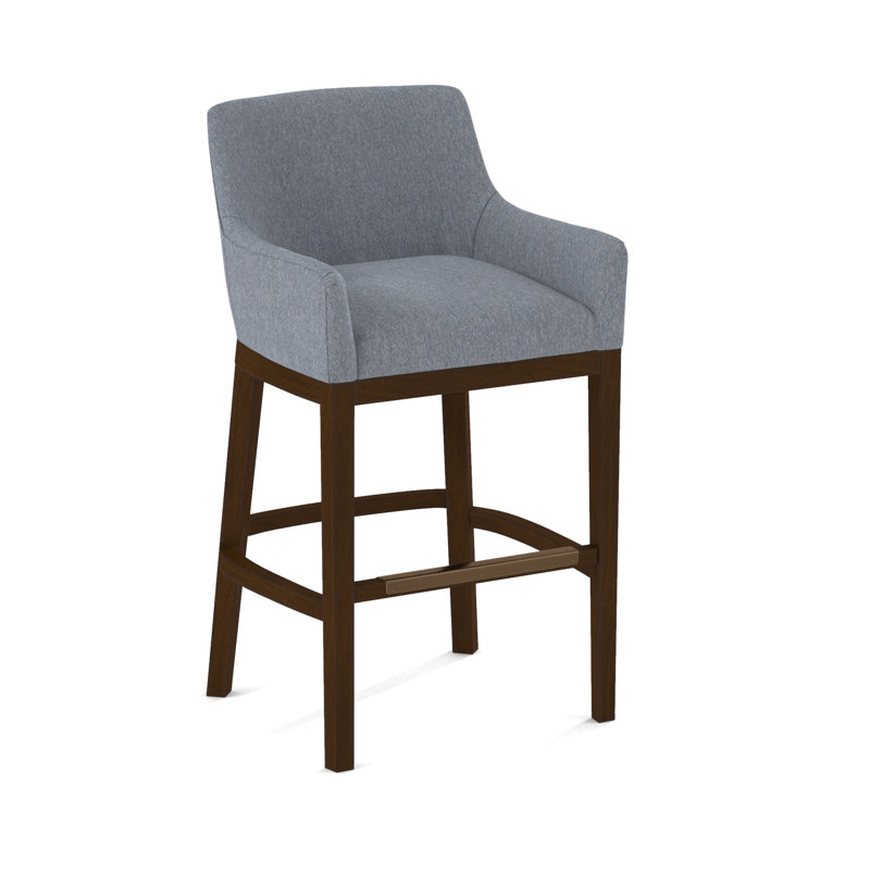 Upholstered Stool, Pecan, Evolution Caribou