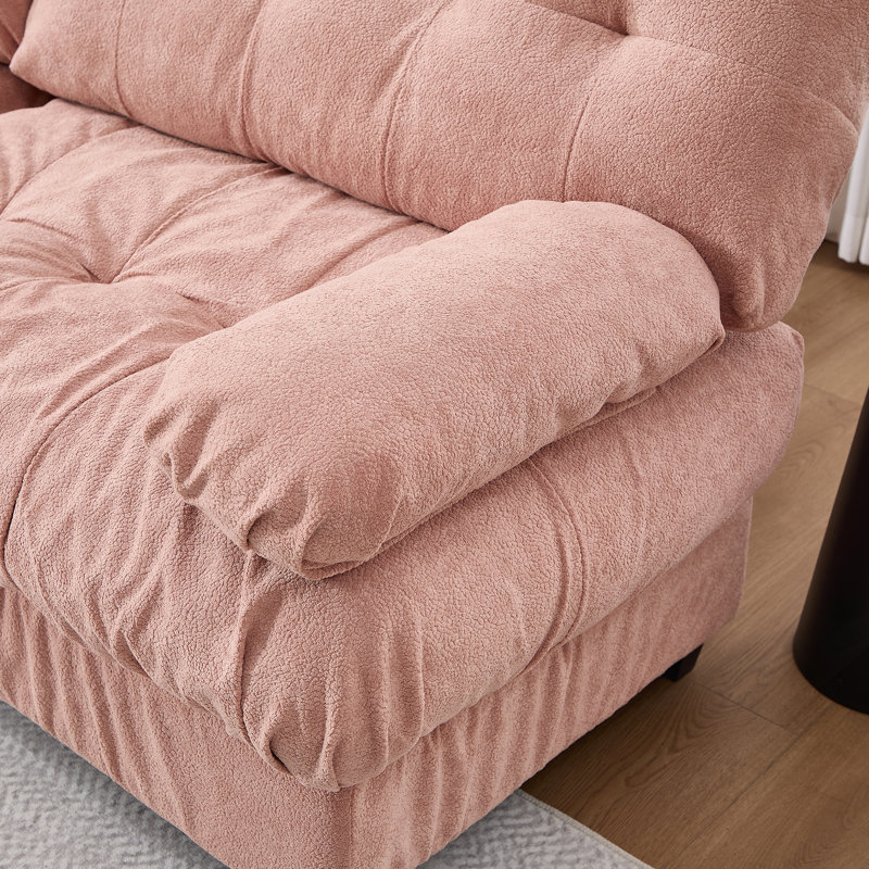 Canapé modulaire Modern Cloud Couch, H 35 po x l 123 po x P 35 po, Rose
