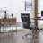 Mid Back Office Desk Chair, Conference Room Chairs with Wheels, Executive Leather Swivel Ribbed Height Adjustable  Rolling Chair.-929933954-929933955