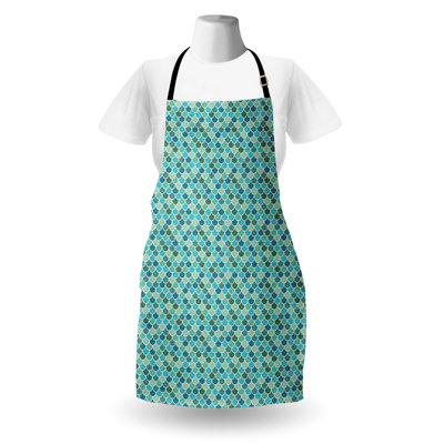 Bungalow Rose Nautical Blue Apron Unisex Japan Squama Scale Adult Size Multicolor