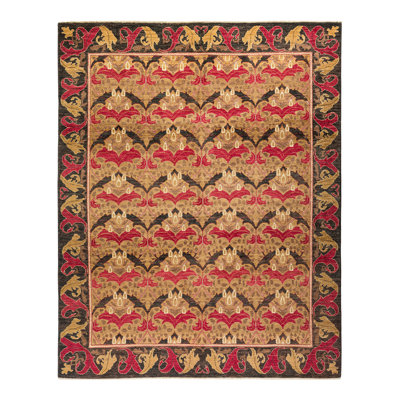 Arts & Crafts One-of-a-Kind 7'10" x 9'10" Hand Knotted Area Rug