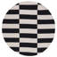 Tapis noir / ivoire en coton fait à la main Alvana-1325422076