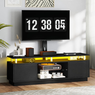 Mairita LED Entertainment Center with Integrated Mount and Power Outlets 