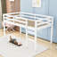 Lit mezzanine simple en bois avec échelle-141974947