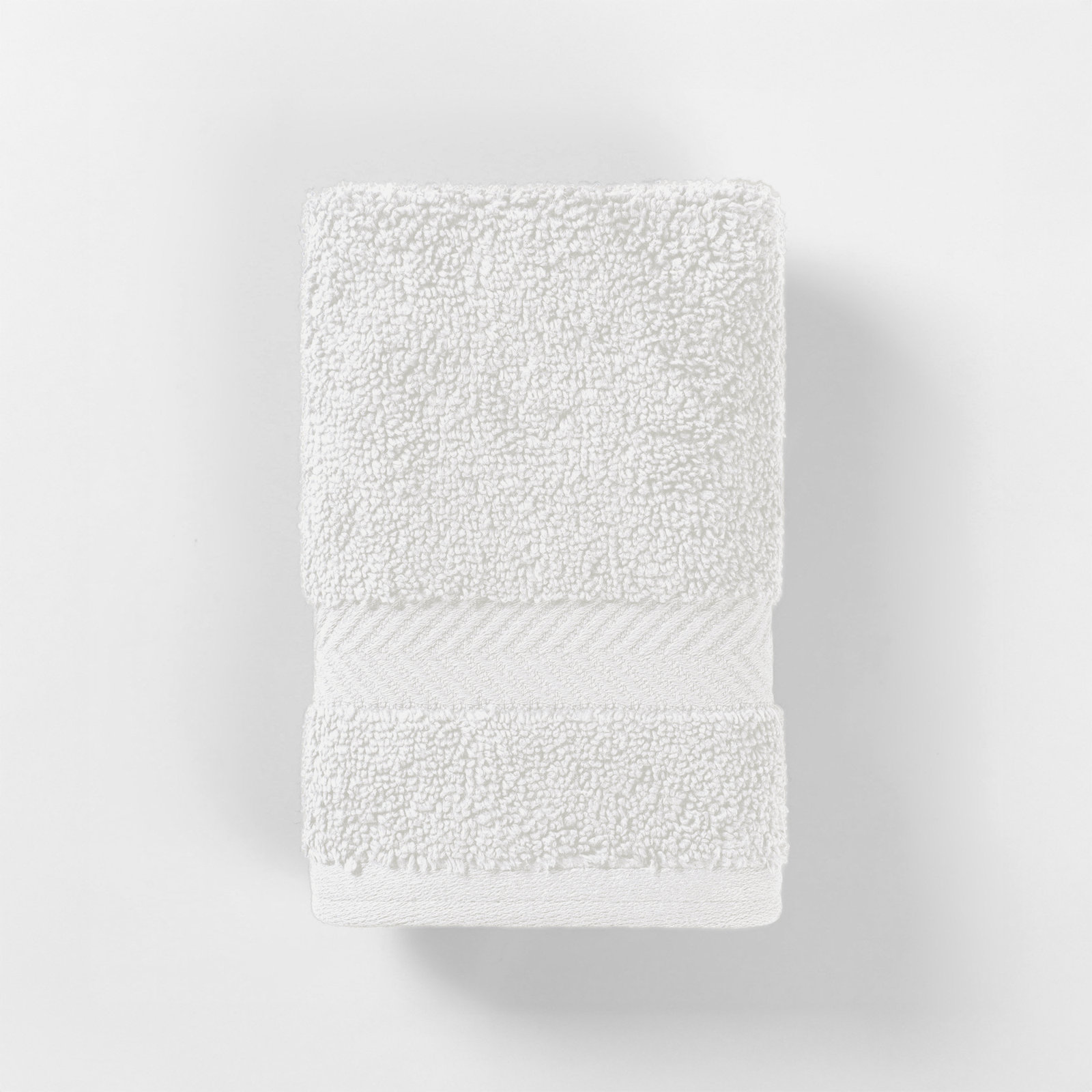 Rane Plush Cotton Washcloth, White