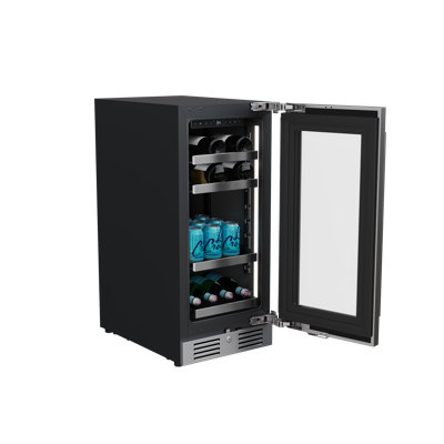 Avallon A2 15" Undercounter Single Zone Wine and Beverage Cooler with Stainless Steel Door