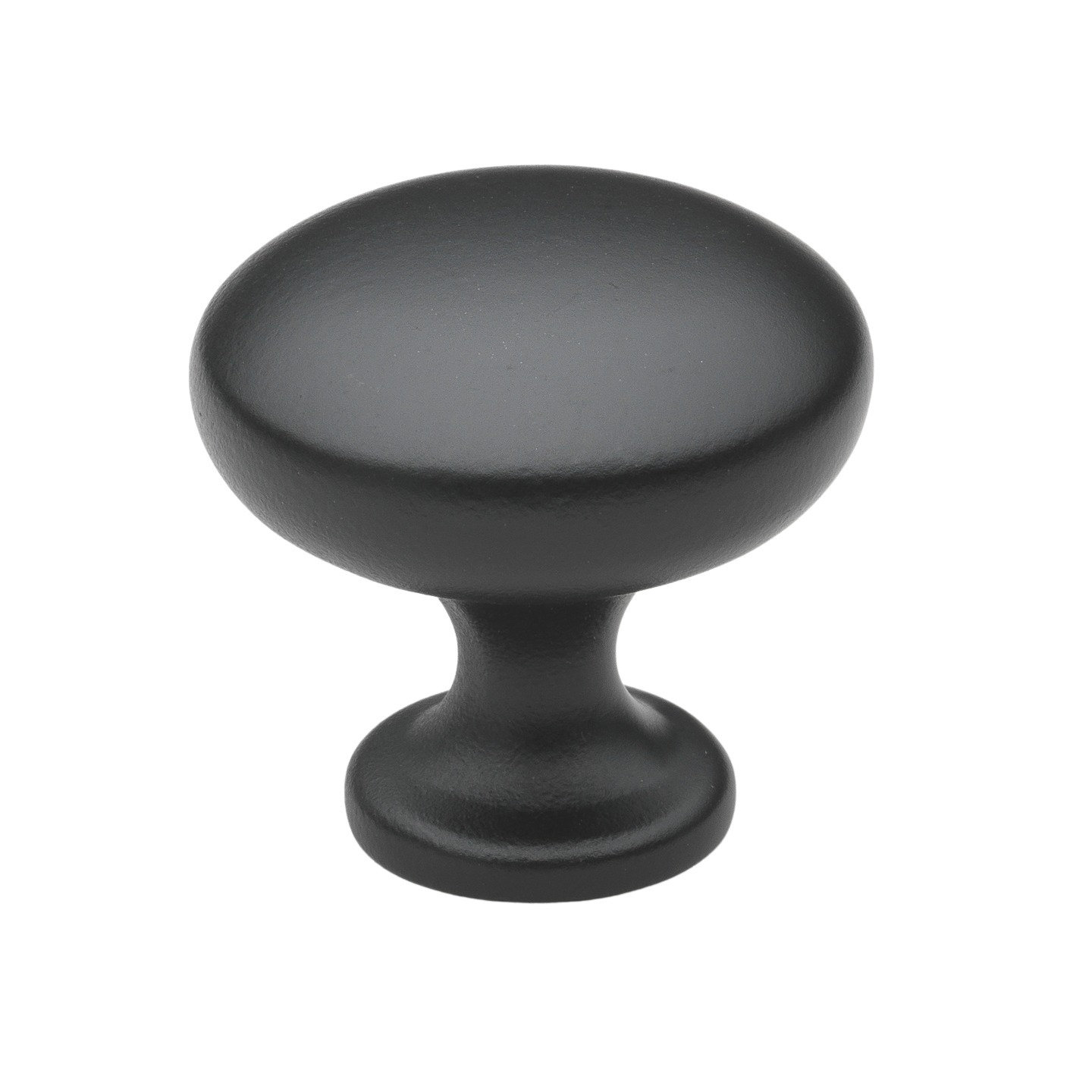 Metal Mushroom Cabinet Knob, Matte Black