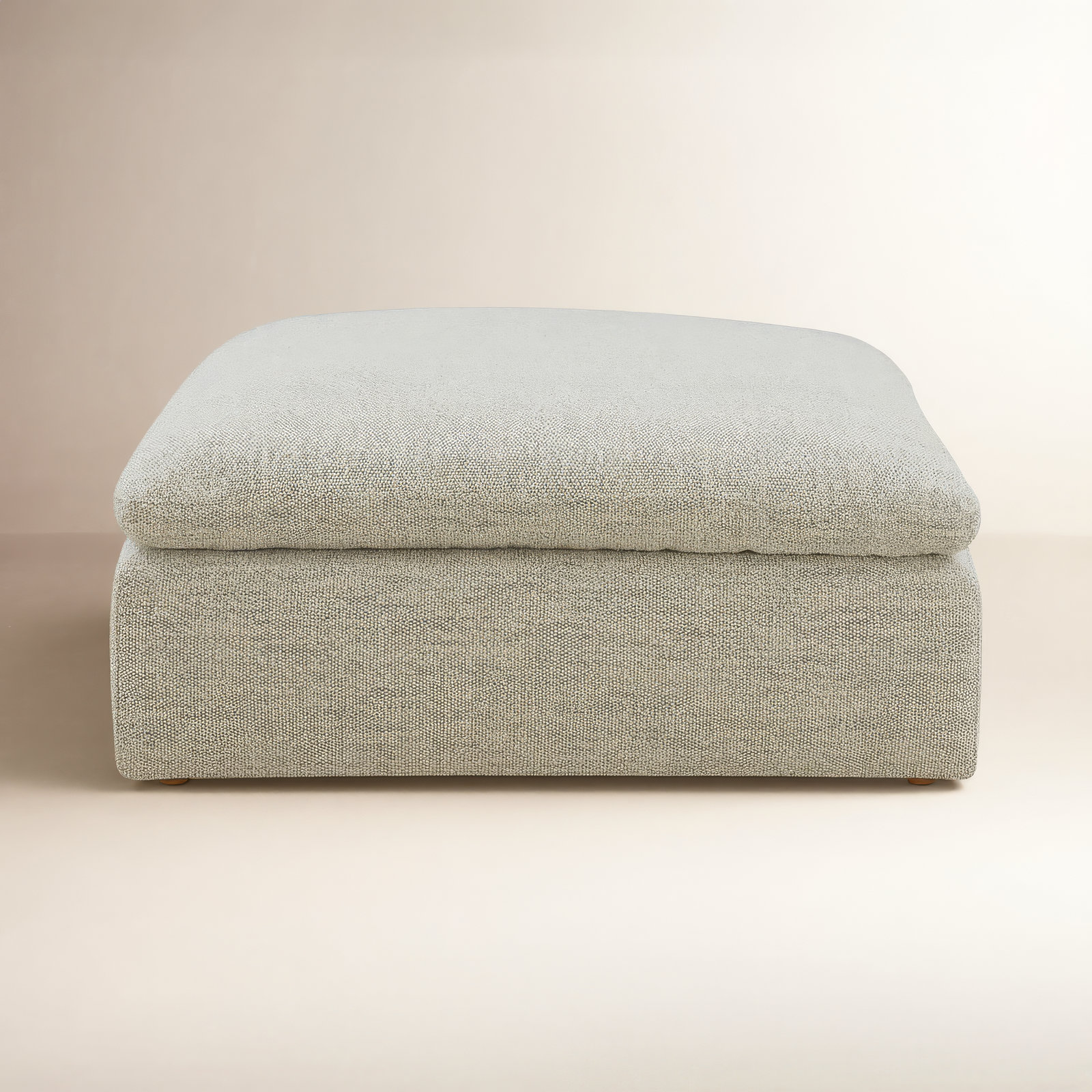 Tila Performance Fabric Ottoman, Light Gray Livesmart®