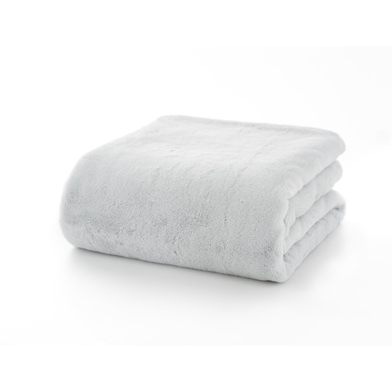 Quilted Throw Blanket, Silver