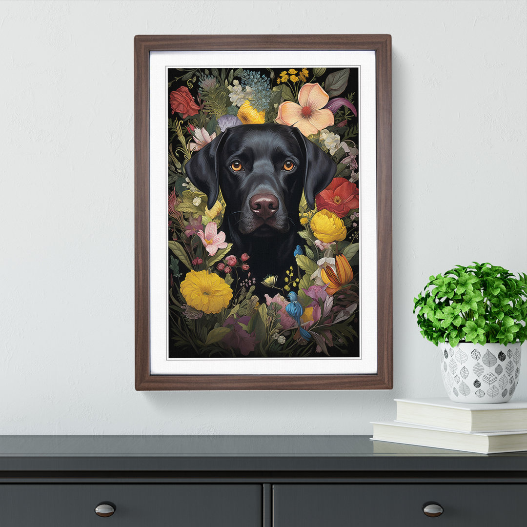 Labrador Retriever Rococo - Framed Print