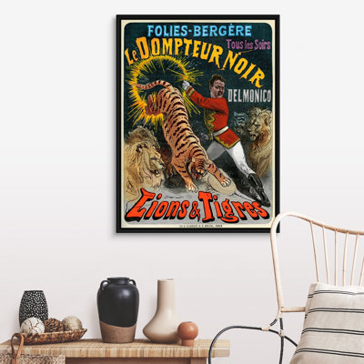 Le Dompteur Noir - Affiche pour les folies-bergère par Jules Cheret - reproduction sur toile