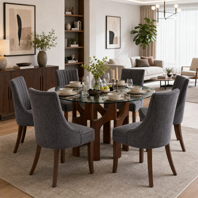 Ensemble de 2 chaises de salle à manger en bois massif, chaises de style rustique avec pieds en bois massif, chaises de cuisine rembourrées de style Mid-Century et chaises rembourrées convenant aux restaurants et aux cafés