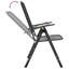 Ensemble de table de petit déjeuner 3 pièces Ian, ensemble de 2 chaises pliables, métal noir