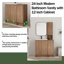 Meuble-lavabo simple 36 po avec plateau en résine et rangement flottant