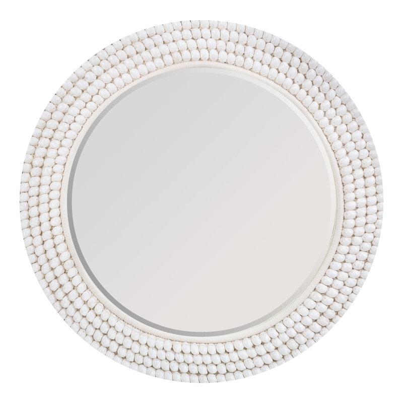 Rodriguez Solid Wood Round Wall Mirror