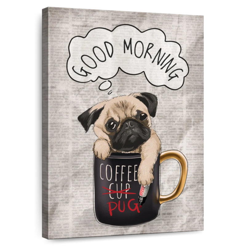 Ketti Coffee Pug, 30" H x 20" W