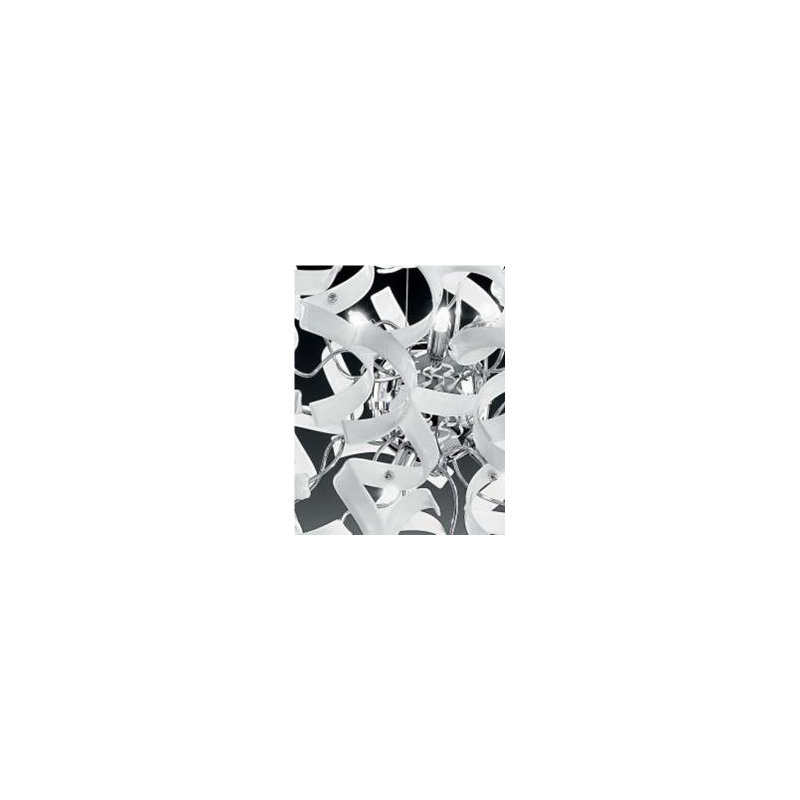 Astro Metal Novelty Lamp, Chrome, White Glass