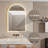 Beveled LED Backlit Bathroom Mirror with Lights, Date & Time Display, Anti-fog, Dimmable, Memory Function, Shatterproof IP56