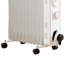 Daewoo 2500W Oil Filled Radiator 11 Fin Portable Heater 24 Hour Timer White