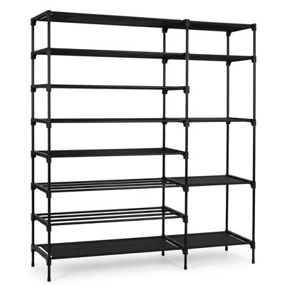 Range-chaussures autoportant à plusieurs niveaux, étagère à chaussures robuste en métal pour vestibule, garde-robe et chambre à coucher