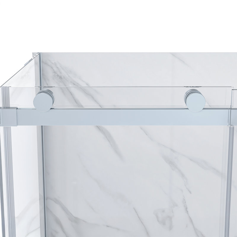 Bristol 48" x 32" Chrome Framed Rectangular Shower Kit