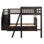Lit superposé simple au-dessus de double en L avec escalier de rangement et tiroirs Eilidhmay-525786235