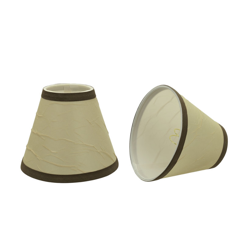 Abat-jour empire en lin H 5 po avec abat-jour en beige, H 5 po x l 6 po x P 3 po