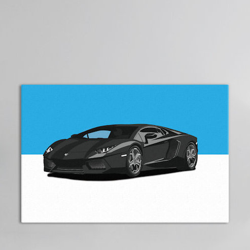 «Black as Night» par 5by5collective - impression sur toile tendue, H 40 po x l 60 po x P 1,5 po