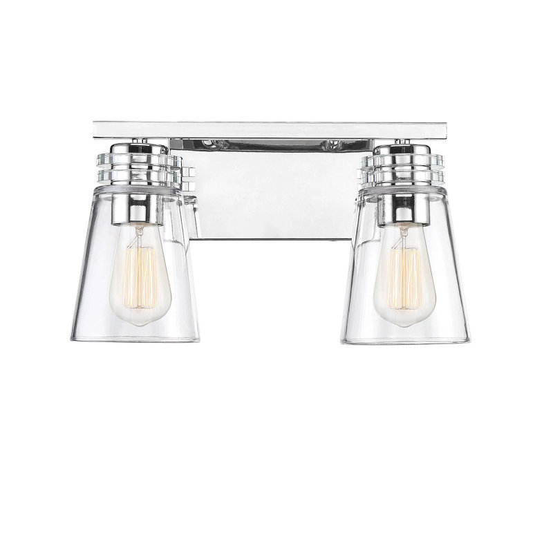 Éclairage pour salle de bain 2 lumières Kimble, Nickel poli