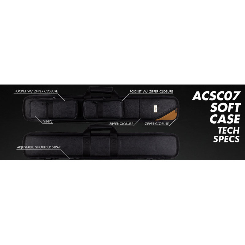 2x4 Textured Soft Pool Cue Case, Black