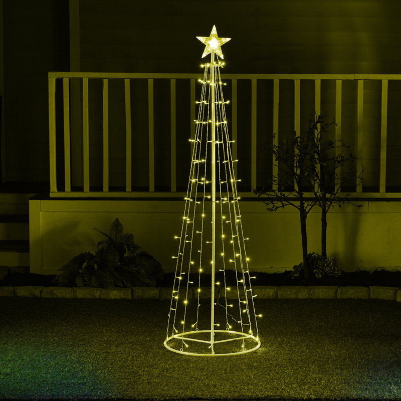 Artificial Christmas Tree with LED Lights and Star on Top, Warm White