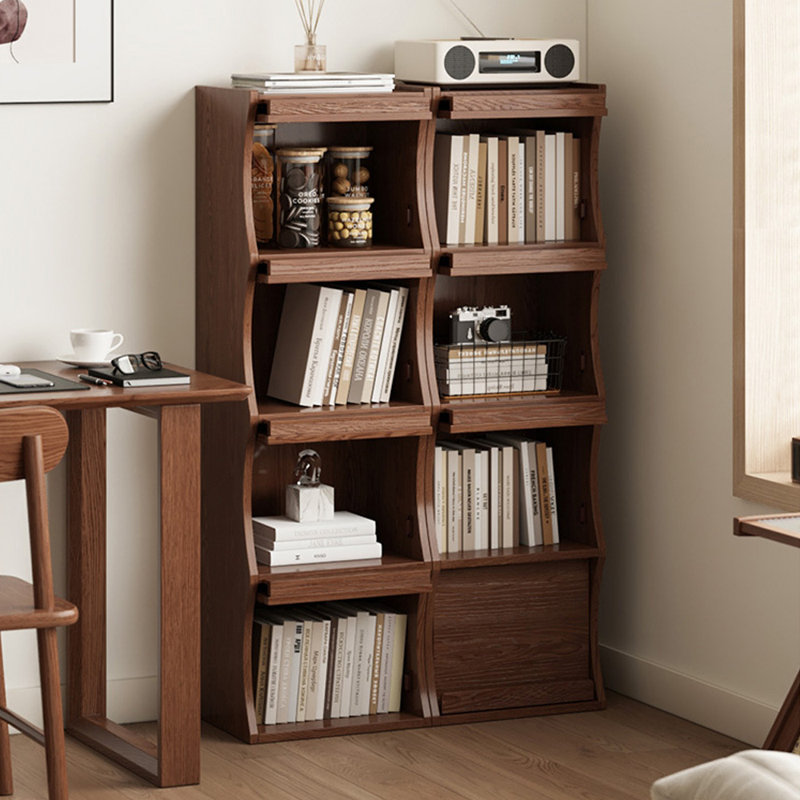 Floor standing solid wood bookcase, Dark Brown