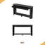 Console en placage de chêne moderne 59,8 po avec 3 tiroirs, table d'entrée de style campagnard avec tablette, table de canapé en bois de conception semi-circulaire-1316554024