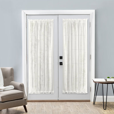 Matao Elegant Semi-Sheer Door Panel Rod Pocket w/ Tiebacks in Various Sizes