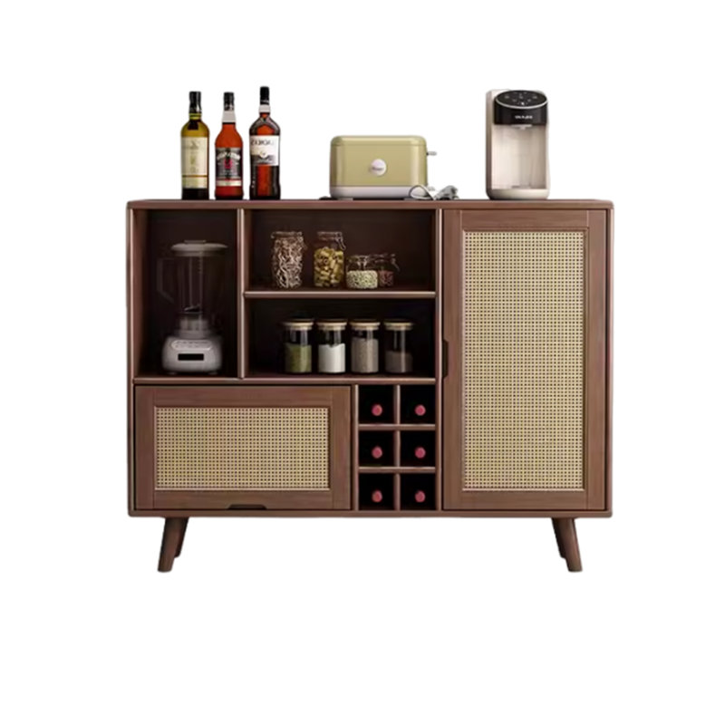 Buffet en bois massif Bowne 47,24 po, Brun